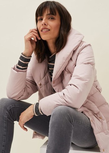 Phase Eight Kyra Wrap Puffer Coats Pink Australia | NA8417963